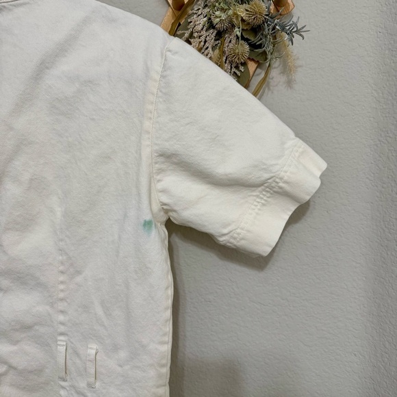 A.P.C White and Gold Denim Combinaison Hills Romper 42/10 - Picture 7 of 7